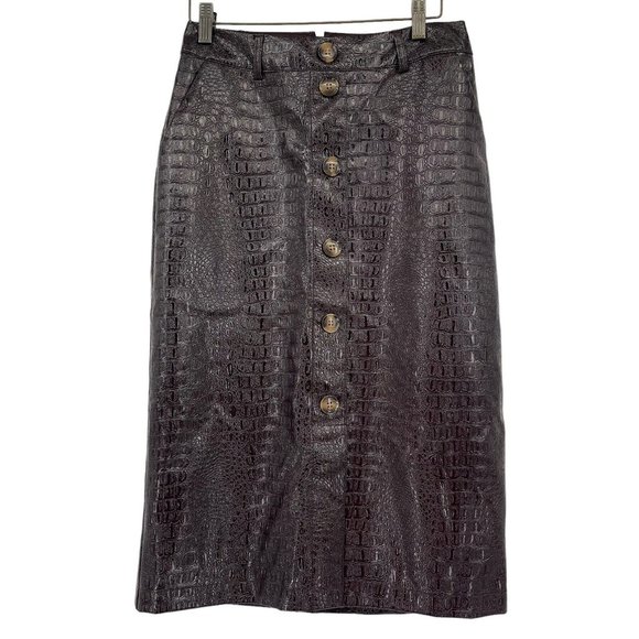 Rachel Comey Dresses & Skirts - Rachel Comey Women's Faux alligator Leather Skirt  Target Brown Size 6 new